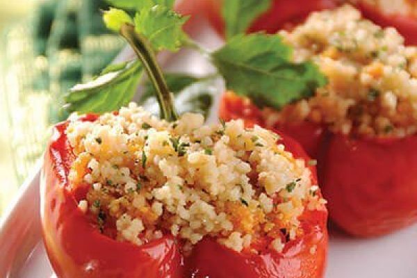 Pimientos rellenos de cous cous