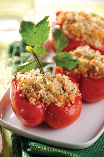 Pimientos rellenos de cous cous