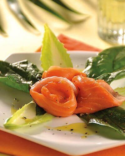 Carpaccio de salmón