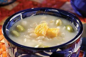 Mazamorra con elote de Querétaro