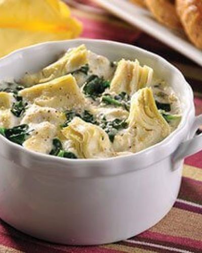 Dip de espinacas con alcachofa