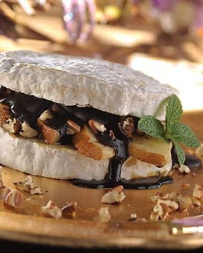 Queso Camembert con peras