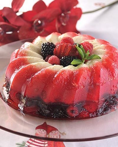 Cheese cake con gelatina de frutos del bosque