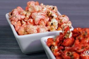 Palomitas de maíz acarameladas de colores