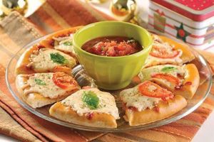 Pizza Margarita con salsa marinara