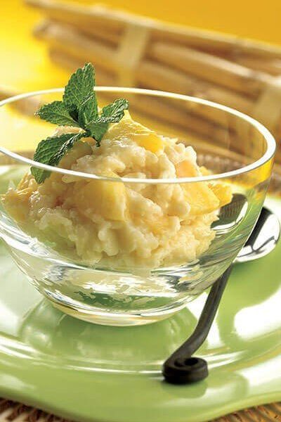 Budín de arroz y manzana