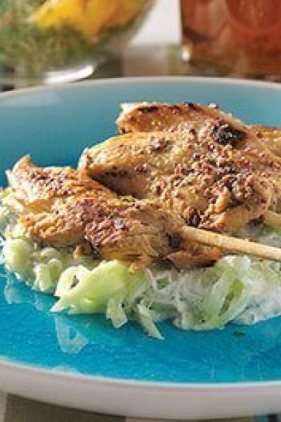 Brochetas dulces de pollo