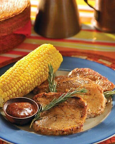 Chuletas de cerdo con maple