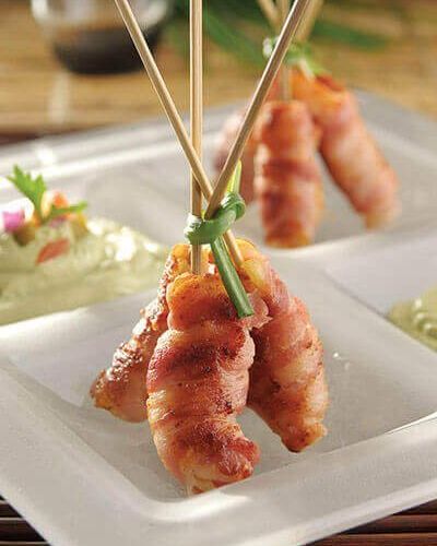 Camarones rellenos de queso