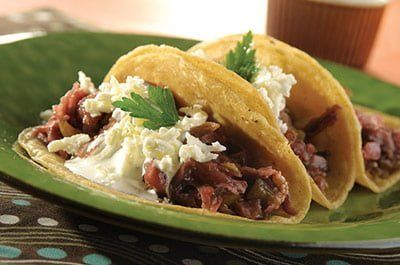 Tacos de flor de jamaica