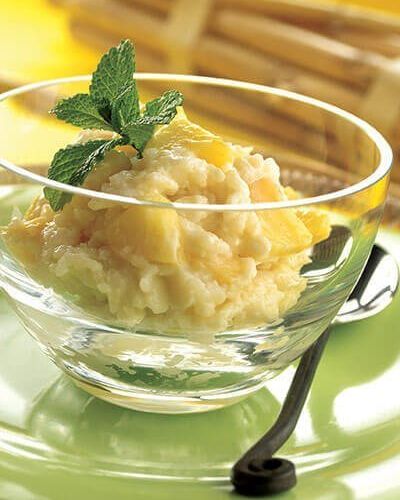 Budín de arroz y manzana