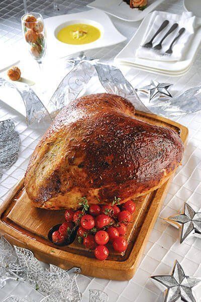 Pechuga de pavo navideño