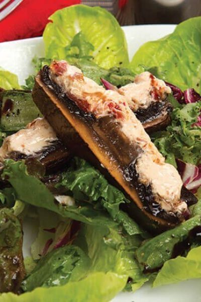 Ensalada con portobello y queso de cabra